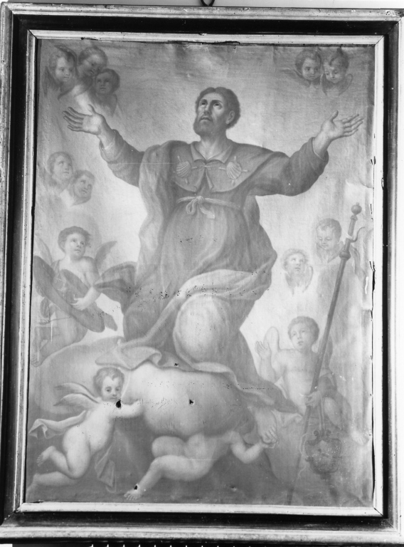 San Rocco in gloria (dipinto) - ambito romano (fine sec. XVII)