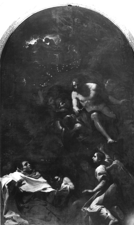 Visione di San'Angelo carmelitano (dipinto) di Testa Pietro detto Lucchesino (sec. XVII)