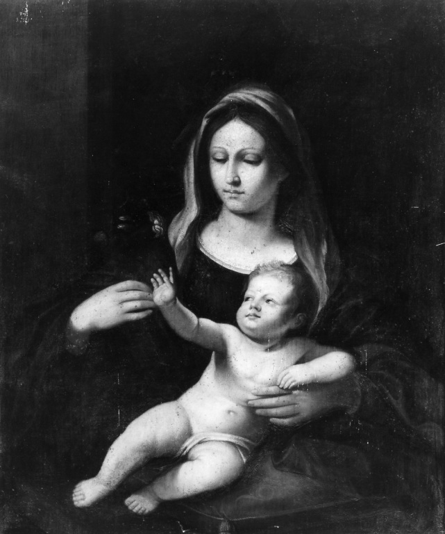 Madonna con Bambino (dipinto) di Gennari Bartolomeo (maniera) (fine/inizio secc. XVII/ XVIII)