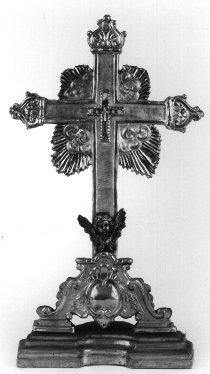 reliquiario - a croce - ambito italiano (sec. XIX)