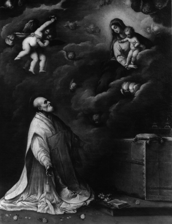 Visione di san Filippo Neri (dipinto) - ambito romano (fine/inizio secc. XVII/ XVIII)