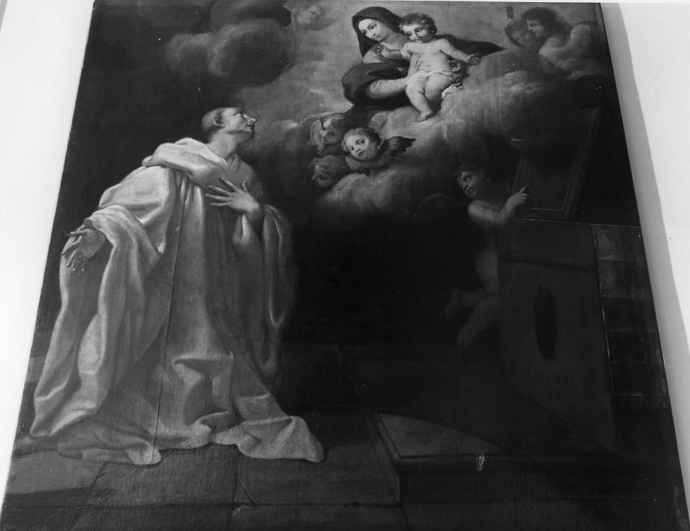 apparizione della Vergine al beato Bernardo Tolomei (dipinto) - ambito romano (seconda metà sec. XVII)