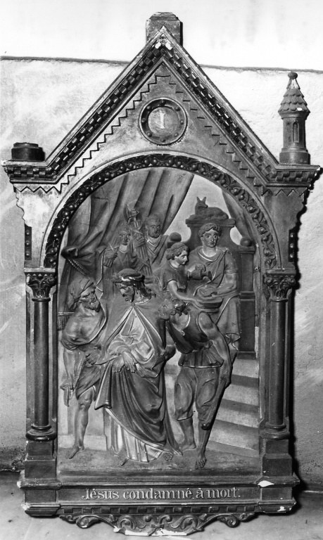 I stazione: Gesù condannato a morte (Via Crucis) - ambito francese (seconda metà sec. XIX)