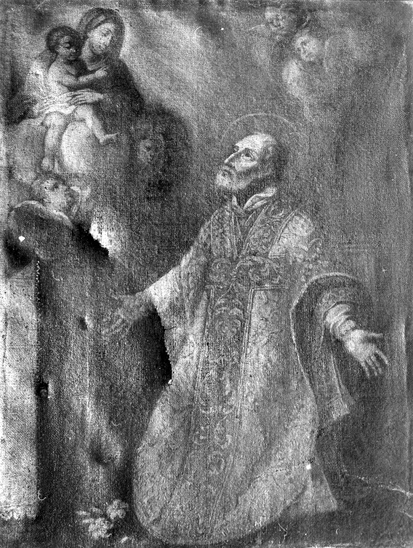 Apparizione della Vergine col Bambino a San Filippo Neri (dipinto) - ambito romano (sec. XVIII)