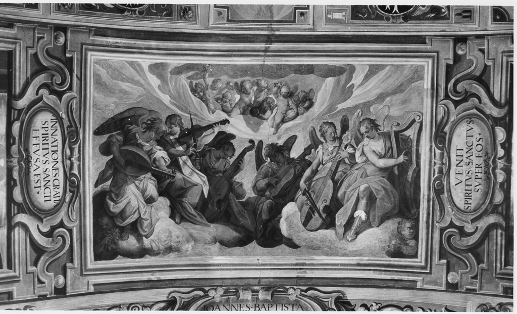 concerto d'angeli (dipinto, complesso decorativo) di Zucchi Jacopo (attribuito) (sec. XVI)