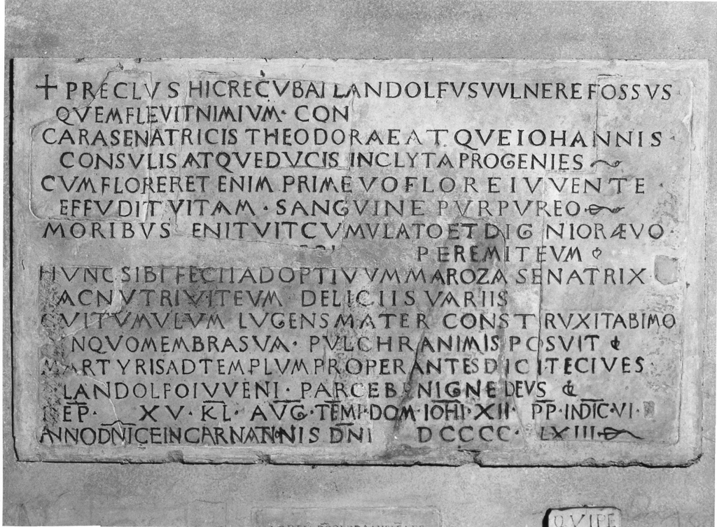 lapide tombale, opera isolata - ambito romano (sec. X)