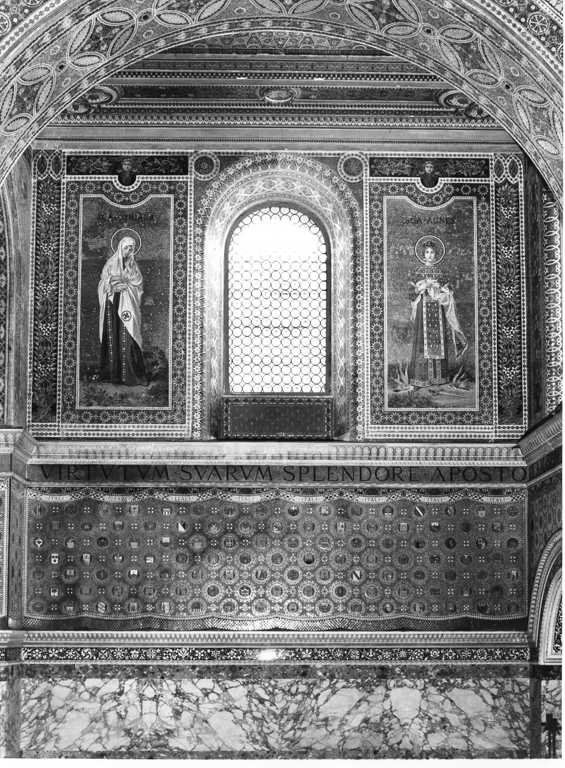 Sant'Agnese (decorazione musiva, elemento d'insieme) di Seitz Ludwig (attribuito) (sec. XIX)