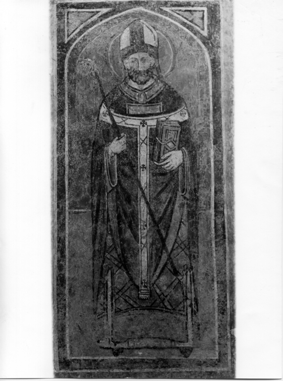 Santo vescovo (dipinto) - ambito laziale (seconda metà sec. XIV)