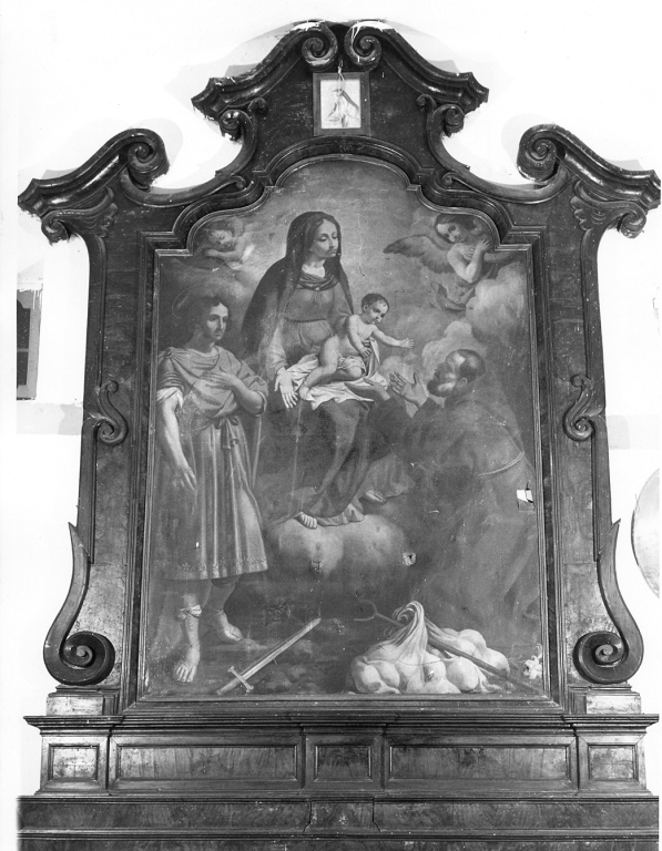 motivi decorativi vegetali e a volute (cornice di dipinto) - bottega laziale (sec. XVII)