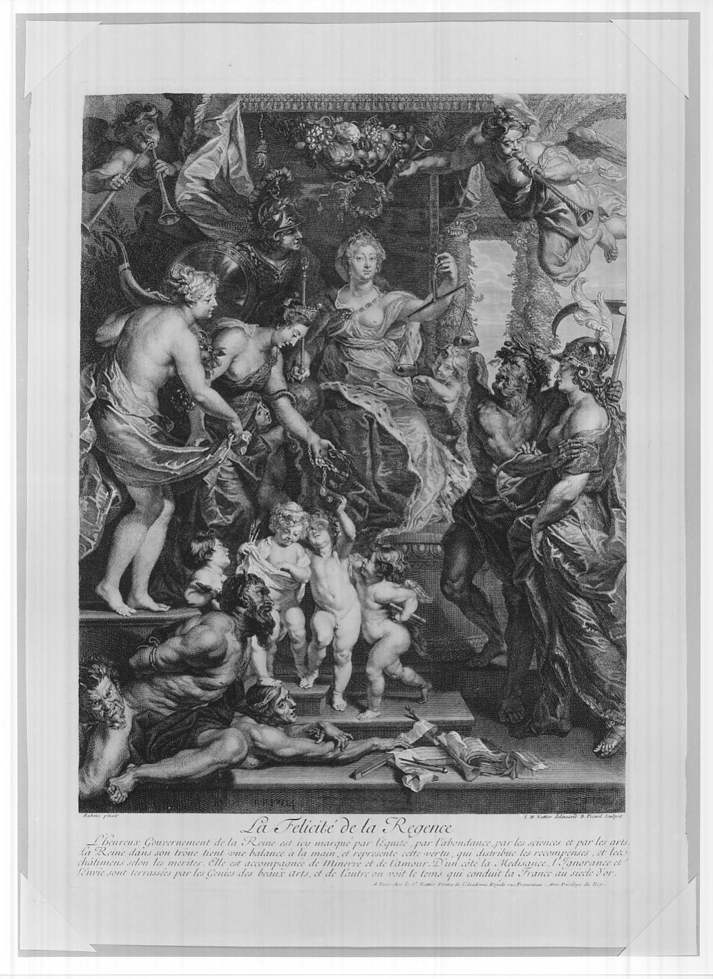 Felicità della reggenza (stampa, serie) di Picart Bernard, Nattier Jean Marc, Rubens Pieter Paul (sec. XVIII)