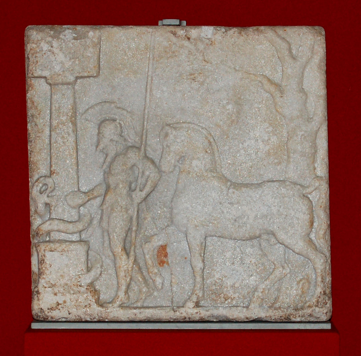 Cavaliere offerente (rilievo, opera isolata) - arte greca (ultimo quarto sec. II a.C)
