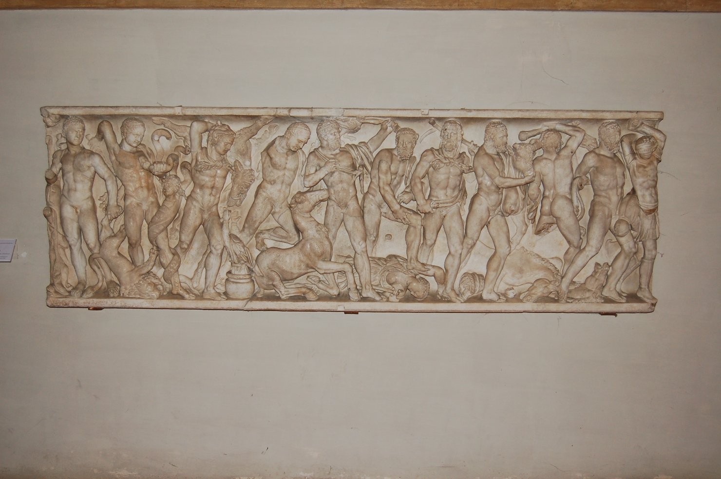 Le fatiche di Ercole (fronte) (sarcofago, frammento) - arte romana (terzo quarto sec. II)