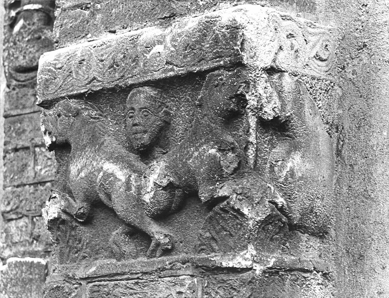 capitello, opera isolata - bottega lombarda (sec. XII)