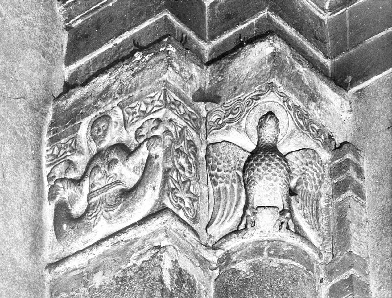 capitello, serie - bottega lombarda (sec. XII)