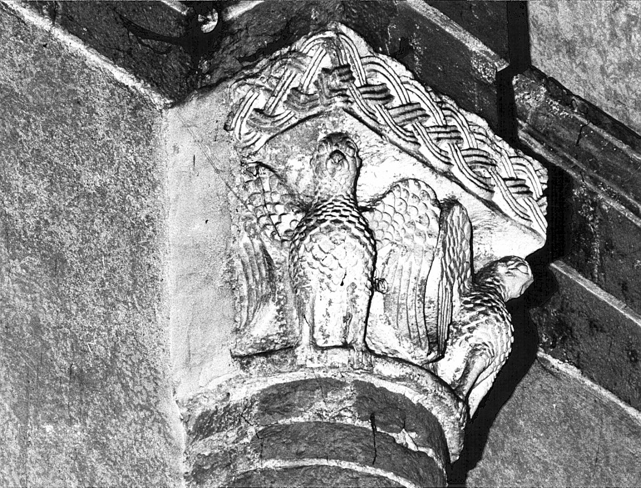 capitello, opera isolata - bottega lombarda (sec. XII)