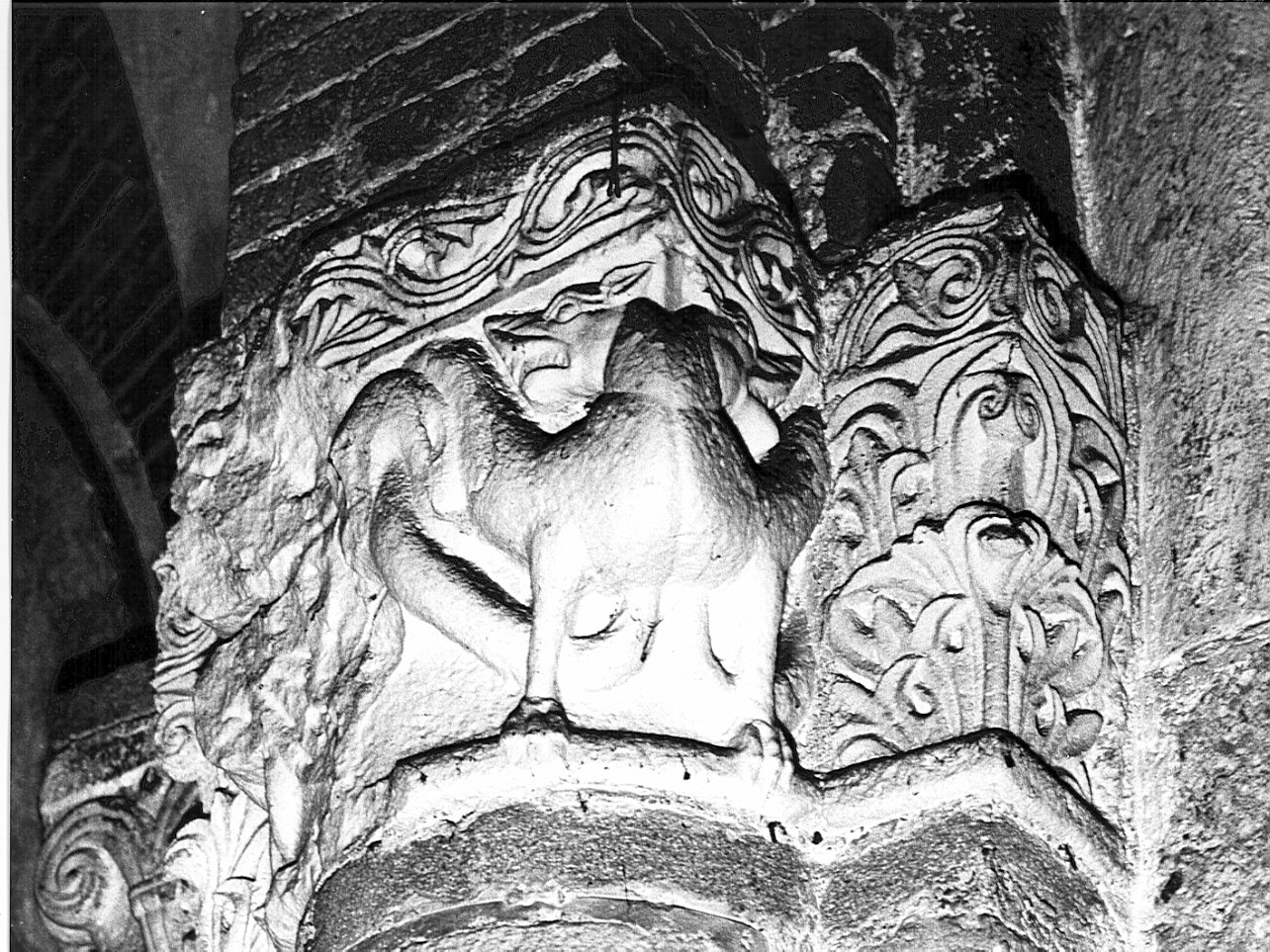 capitello, serie - bottega lombarda (sec. XII)