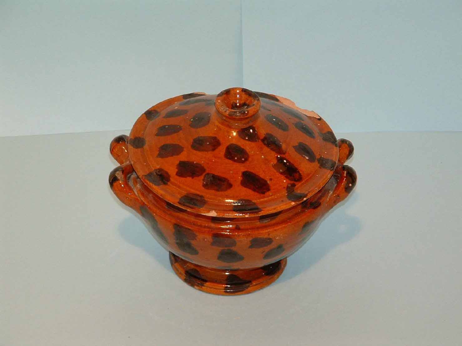 pentola con coperchio - produzione marchigiana (secc. XIX/ XX)