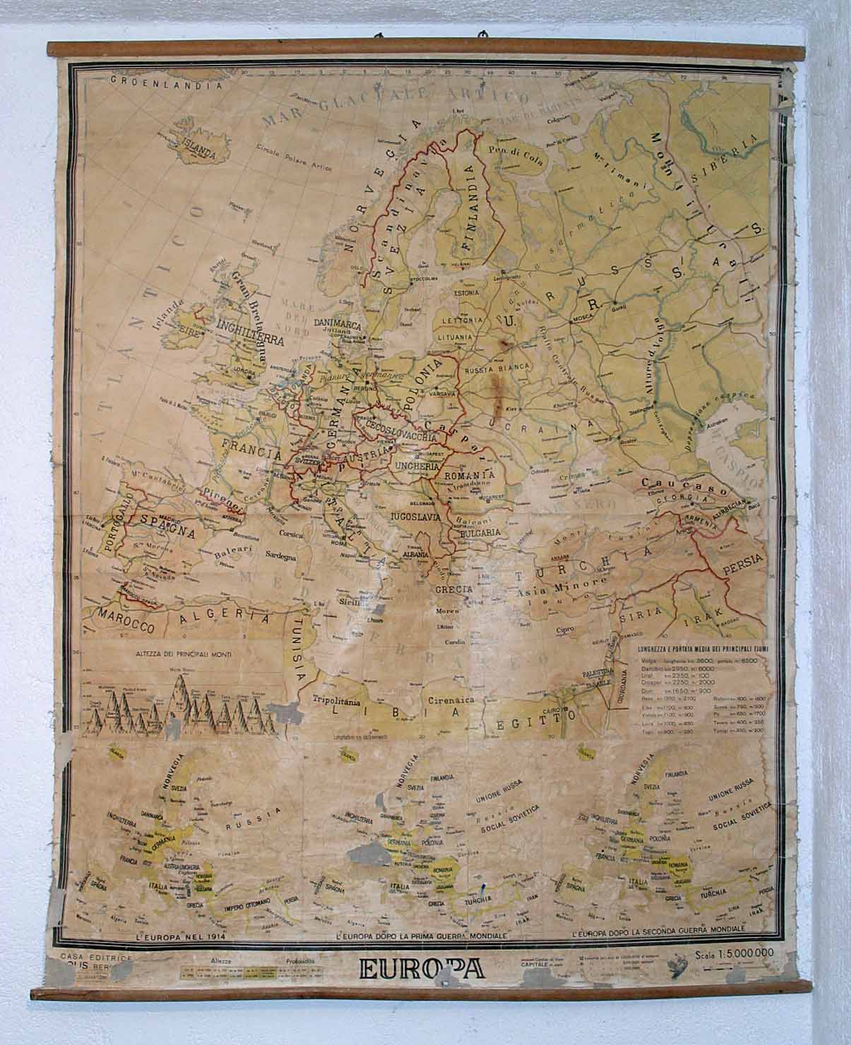 carta geografica, carta geo politica dell'Europa - produzione marchigiana (secc. XIX/ XX)