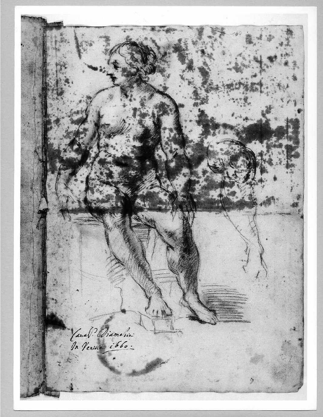 nudo femminile (disegno) di Brunacci Pier Paolo (sec. XVII)