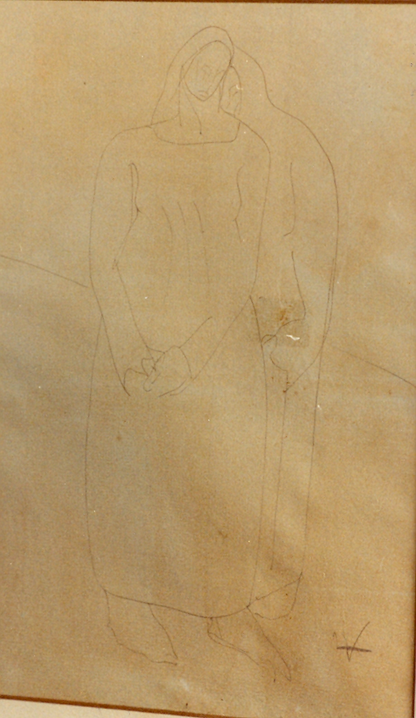 figure femminili (disegno) di Viani Lorenzo (sec. XX)