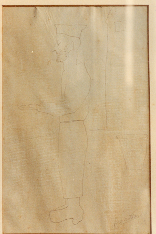figura maschile (disegno) di Viani Lorenzo (sec. XX)