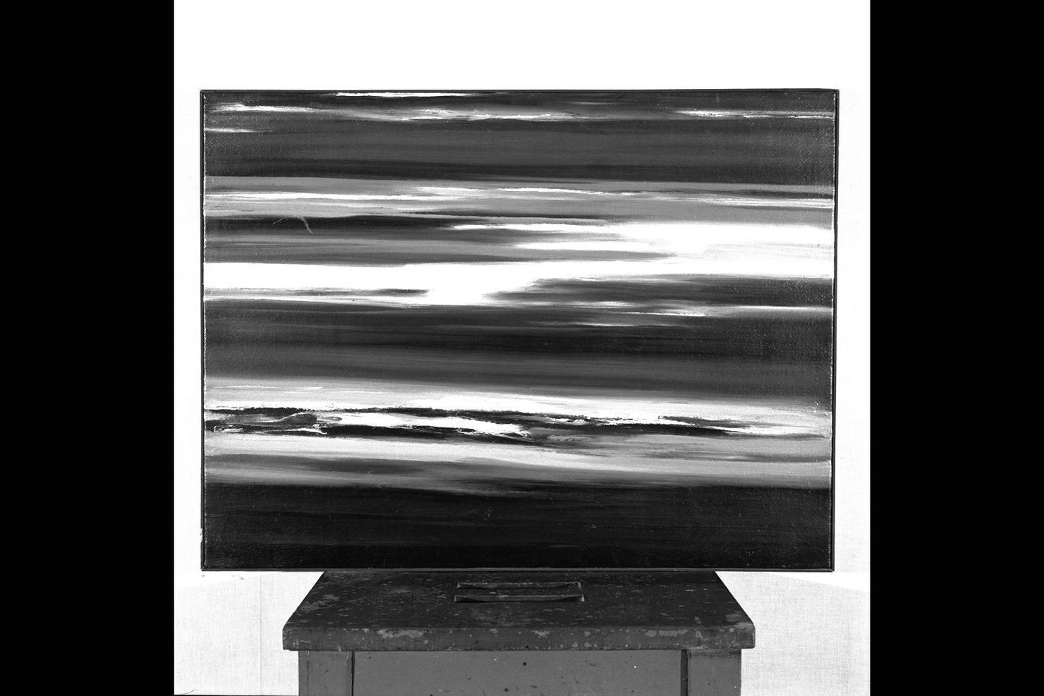 paesaggio con due figure vicino a un fiume con veduta di paese sullo sfondo (disegno) - ambito romano (prima metà sec. XVIII)