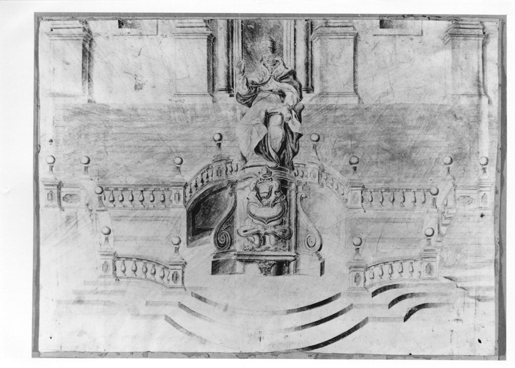 progetto del monumento a papa Clemente XII (disegno) di Bartoli Giovanni Battista (attribuito) (prima metà sec. XVIII)
