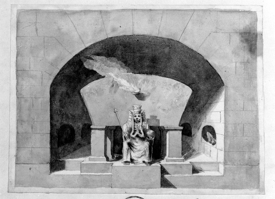 faraone assiso in trono (disegno) di Honorati Carlo (prima metà sec. XIX)