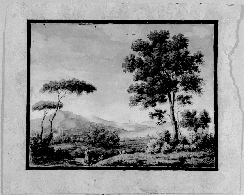 paesaggio (disegno) di Honorati Bernardino (primo quarto sec. XIX)