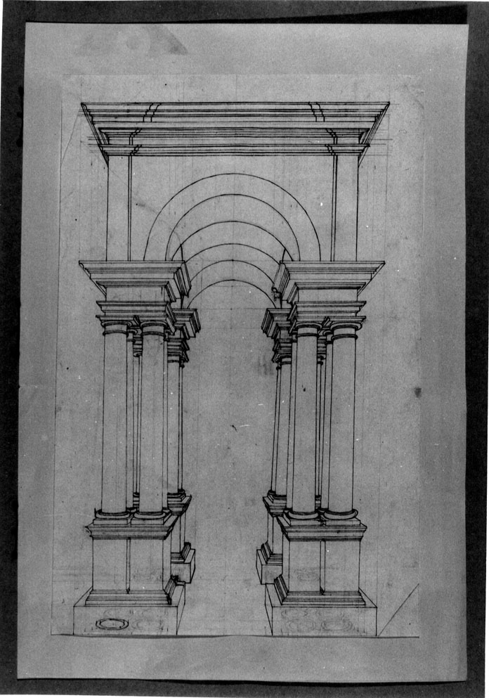 studio di un arco (disegno) - ambito italiano (secc. XVIII/ XIX)