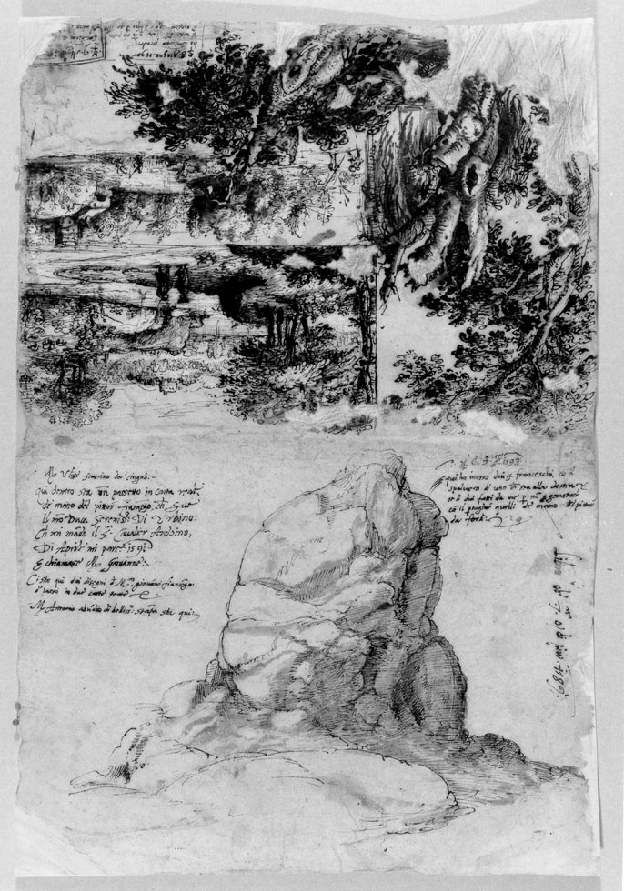 studio di roccia (disegno) di Cibo Gherardo (sec. XVI)