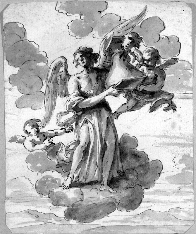 angeli (disegno) - ambito italiano (sec. XVIII)