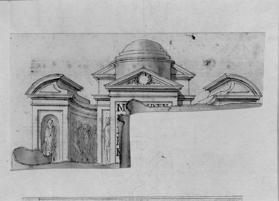 elemento architettonico (disegno) - ambito italiano (sec. XVIII)