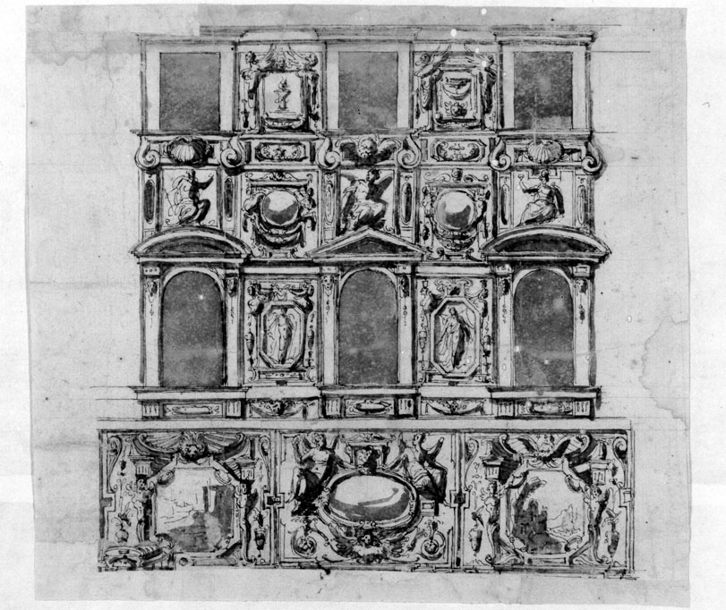 elemento architettonico (disegno) - ambito italiano (sec. XVIII)