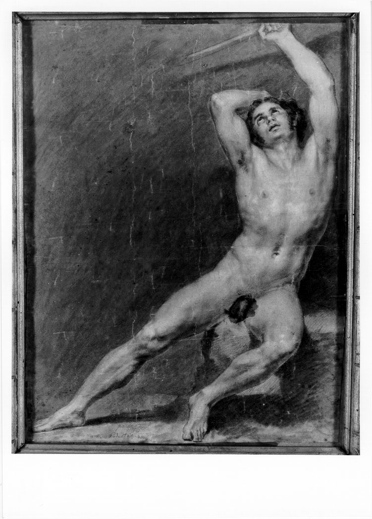 figura maschile (disegno) di Podesti Vincenzo (prima metà sec. XIX)
