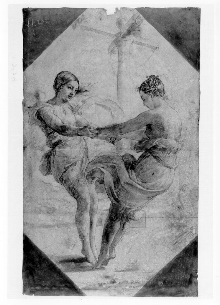 gioco del girotondo (disegno) di Podesti Francesco (sec. XIX)