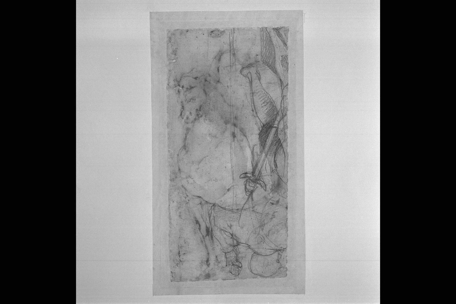 giovane guerriero (disegno) - ambito marchigiano (fine sec. XVI)