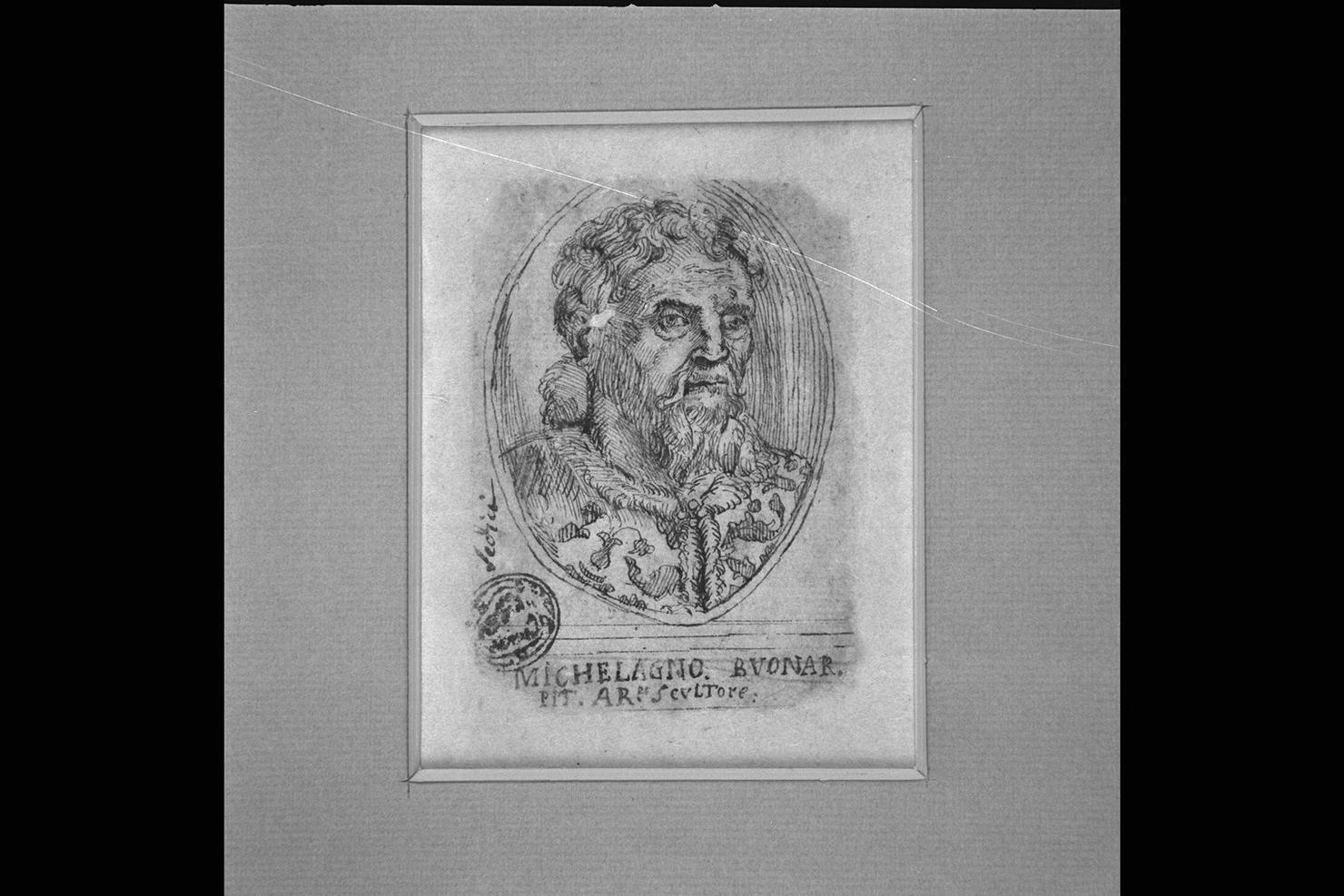 ritratto di Michelangelo (disegno) - ambito italiano (secc. XVI/ XVII)