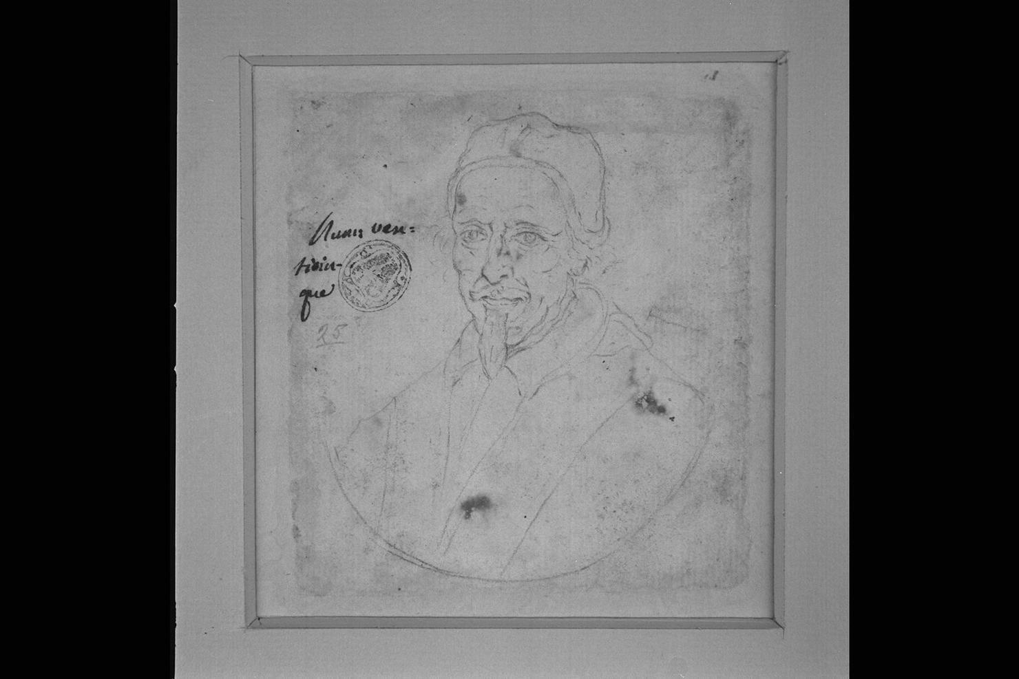 ritratto di papa Clemente X (disegno) - ambito francese (sec. XVII)