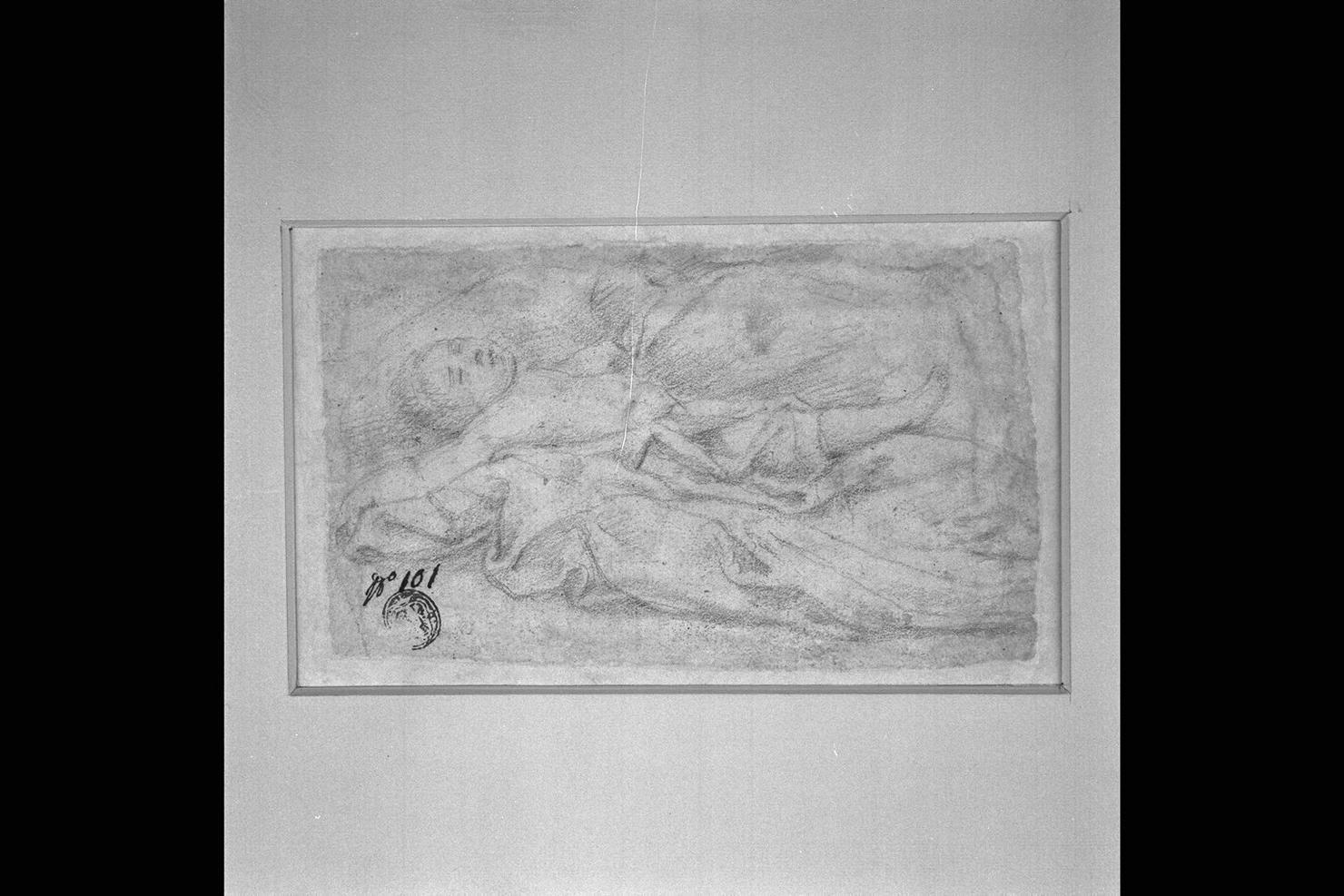 bambino che dorme (disegno) - ambito italiano (sec. XVII)