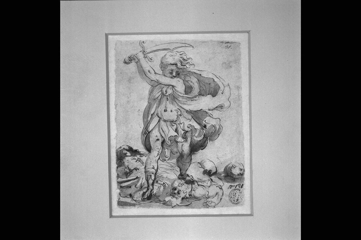 David e Golia (disegno) - ambito marchigiano (fine sec. XVI)