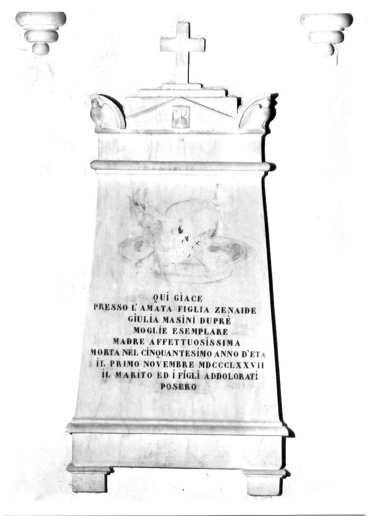 lapide tombale - bottega marchigiana (sec. XIX)