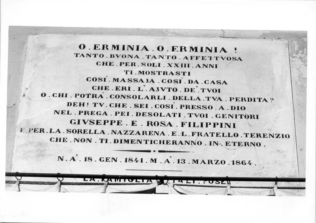 lapide tombale - bottega marchigiana (sec. XIX)