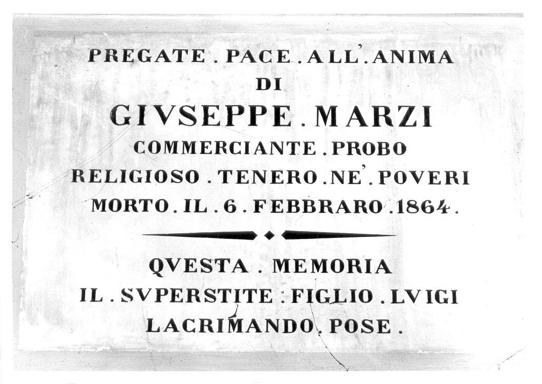 lapide tombale - bottega marchigiana (sec. XIX)