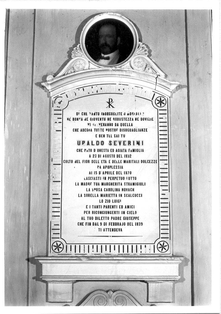 lapide tombale - bottega marchigiana (sec. XIX)