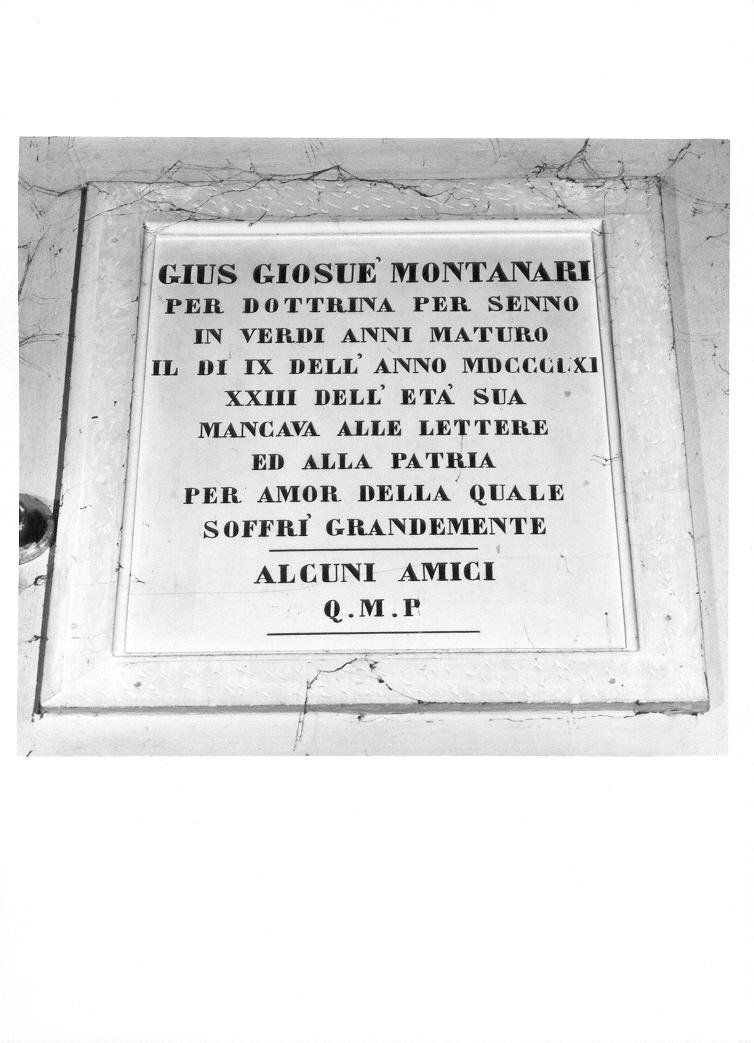 lapide tombale - bottega marchigiana (sec. XIX)