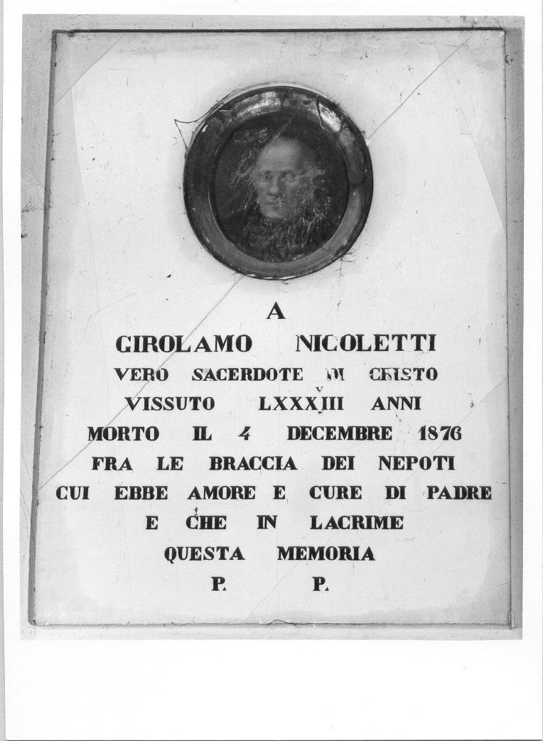 lapide tombale - bottega marchigiana (sec. XIX)