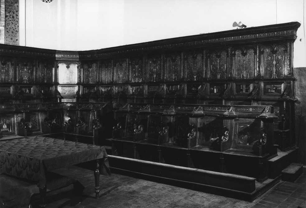 stalli del coro - bottega marchigiana (fine/inizio secc. XV/ XVI)