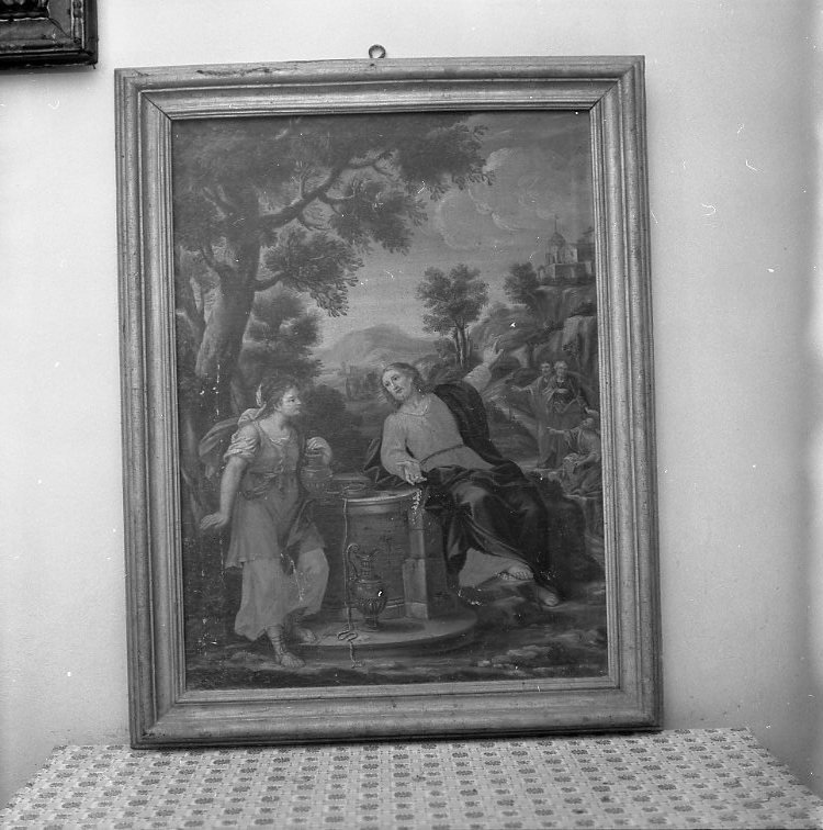 Cristo e la samaritana al pozzo (dipinto) di Ferri Gianfrancesco (attribuito) (metà sec. XVIII)