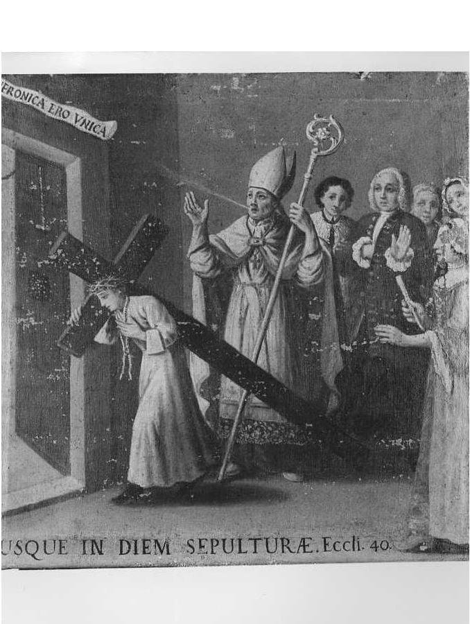 Santa Veronica Giuliani con la corona di spine sul capo (dipinto, elemento d'insieme) - ambito marchigiano (ultimo quarto sec. XVIII)